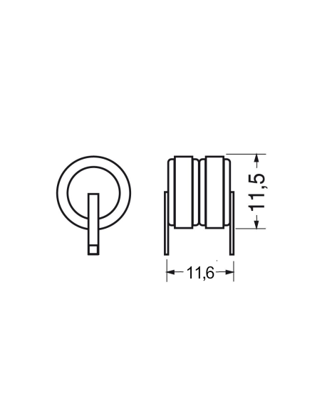 Ni-Mh-batterij, 2,4V 40mAh, soldeerlipjes