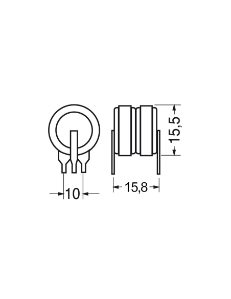 Ni-Mh battery pack, 2.4V 110mAh, 3 pins, for printed circuit board