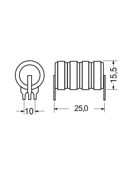 Ni-Mh battery pack, 4.8V 80mAh, 3 pins, for printed circuit board