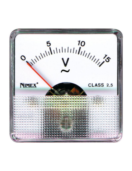 Voltmetro analogico da pannello, per tensione AC, 48x48mm, portata 60V
