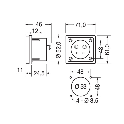 Analoge paneel voltmeter, voor DC...