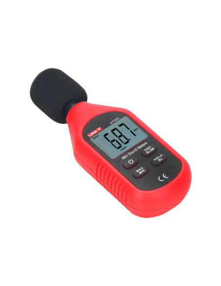 Mini fonometro digitale UNI-T UT353, range 30～130dB, frequenza 31,5Hz～8000Hz