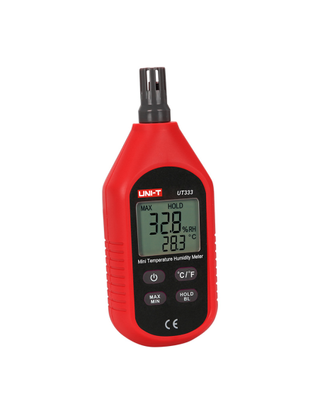 Mini rilevatore digitale di temperatura ed umidità UNI-T UT333, -10~60°C / 14~140°F, 0~100%RH