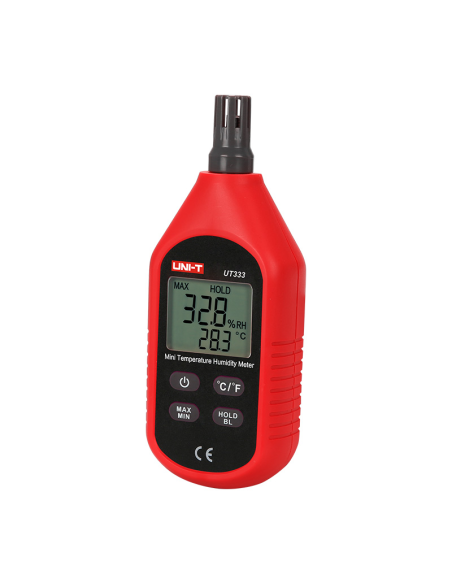 Mini rilevatore digitale di temperatura ed umidità UNI-T UT333, -10~60°C / 14~140°F, 0~100%RH