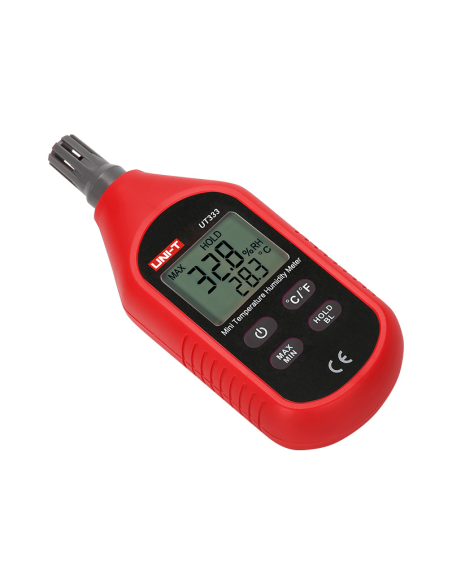 Mini digitale temperatuur- en vochtigheidsdetector UNI-T UT333, -10~60°C / 14~140°F, 0~100%RH