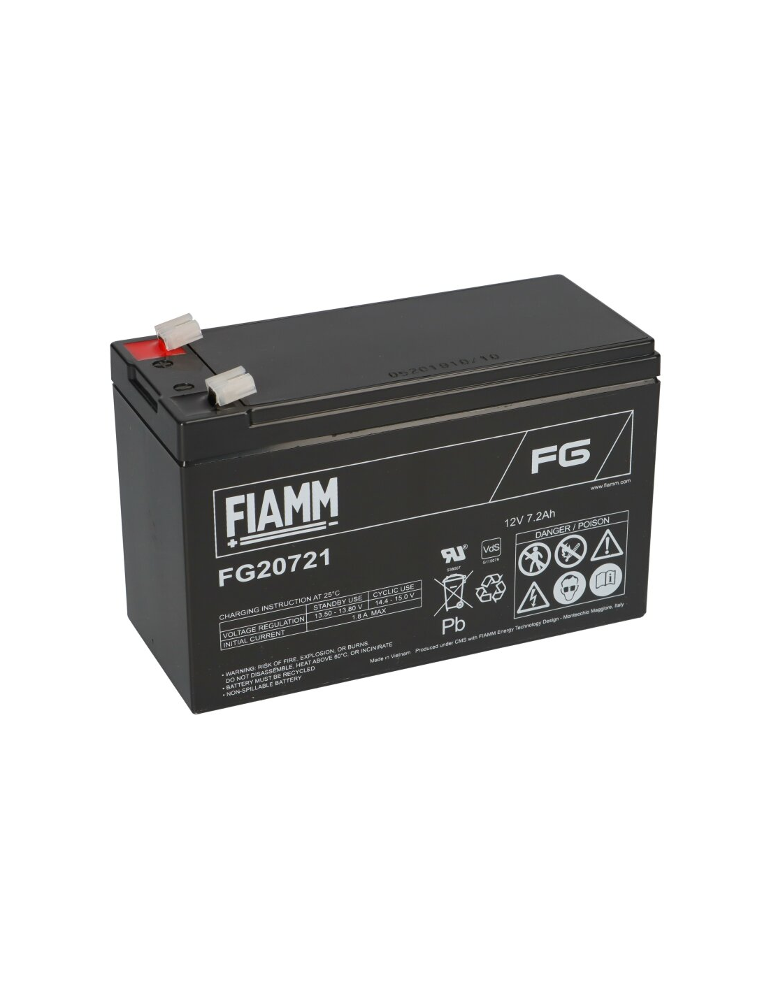 Lead acid battery 12V 7,2Ah - Fiamm FG20721