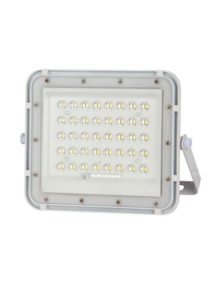 Faro LED 6W con pannello solare e telecomando, batteria sostituibile, cavo 3 metri, bianco - V-TAC VT-40W