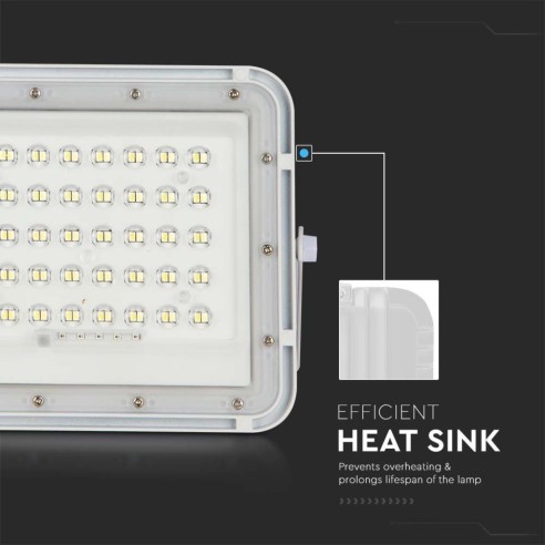 Faro LED 6W con pannello solare e...