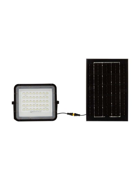 6W LED spotlight with solar panel and remote control, replaceable battery, 3 metre cable, black - V-TAC VT-40W