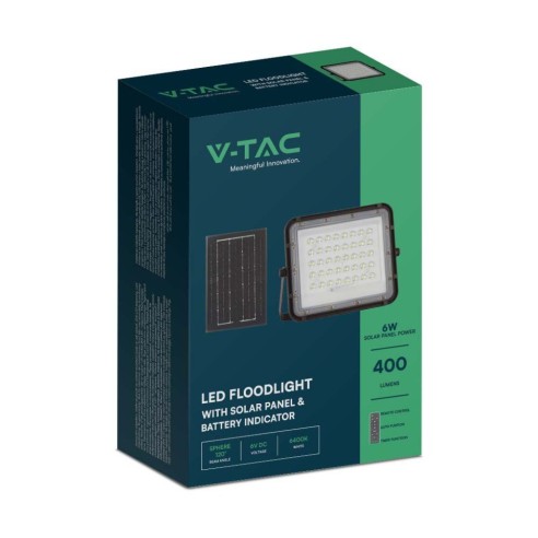 6W LED-spot met zonnepaneel en...