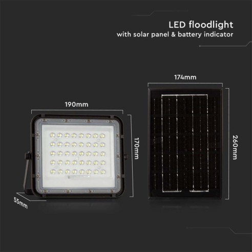 Projecteur LED 6W avec panneau...