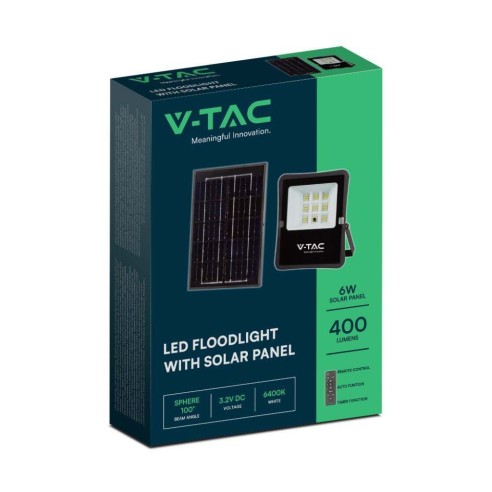 6W LED-spot met zonnepaneel en...