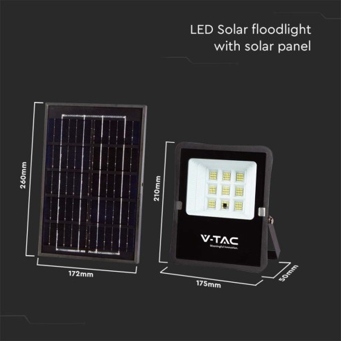 6W LED-Strahler mit Solarpanel und...
