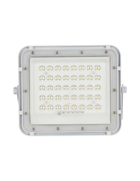 10W LED spotlight with solar panel and remote control, replaceable battery, 3-metre cable, white - V-TAC VT-80W