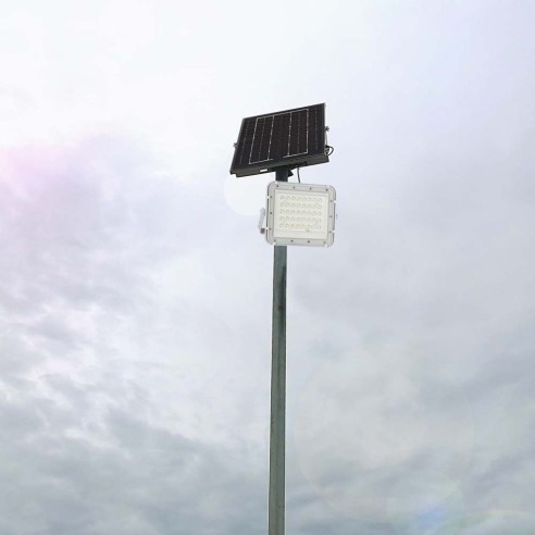 10W LED spotlight with solar panel...