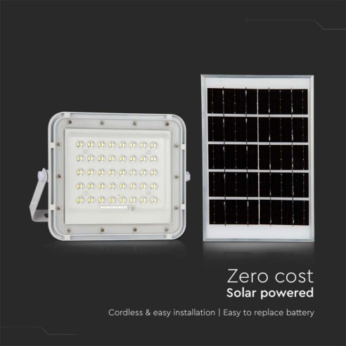 Foco LED de 10W con panel solar y...