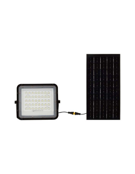 10W LED-Strahler mit Solarpanel und Fernbedienung, austauschbare Batterie, 3 Meter Kabel, schwarz - V-TAC VT-80W