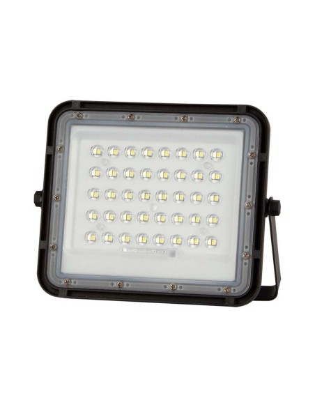 Projecteur LED 10W avec panneau solaire et télécommande, batterie remplaçable, câble de 3 mètres, noir - V-TAC VT-80W