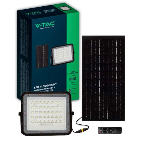 Faro LED 10W con pannello solare e...