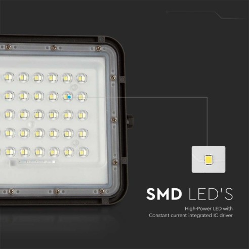 10W LED spotlight with solar panel...