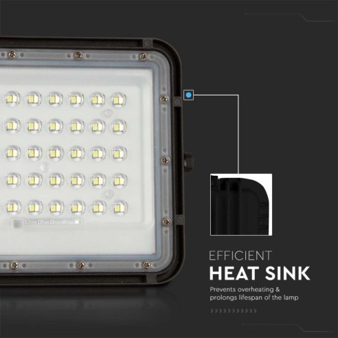 Foco LED de 10W con panel solar y...