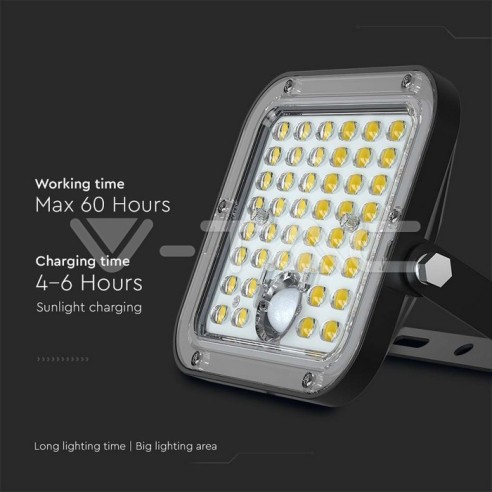 Faro LED 10W con pannello solare e...