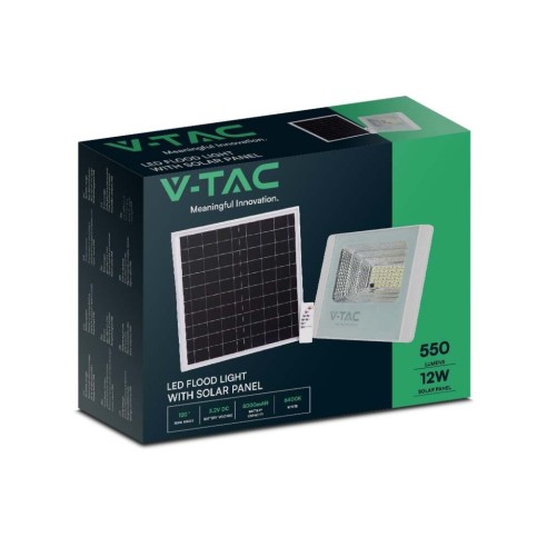 Faro LED 12W con pannello solare e...