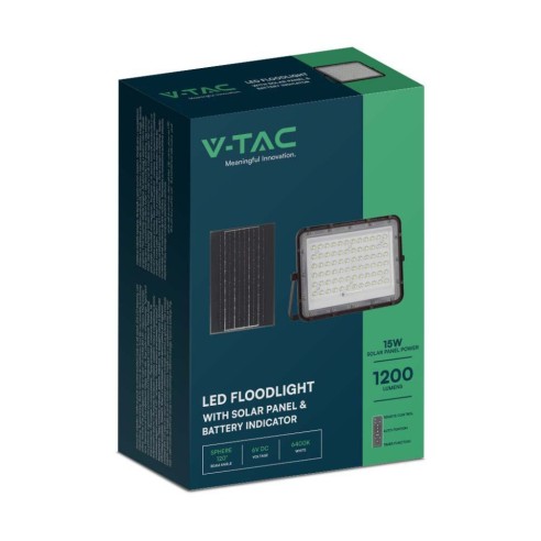 15W LED-spot met zonnepaneel en...