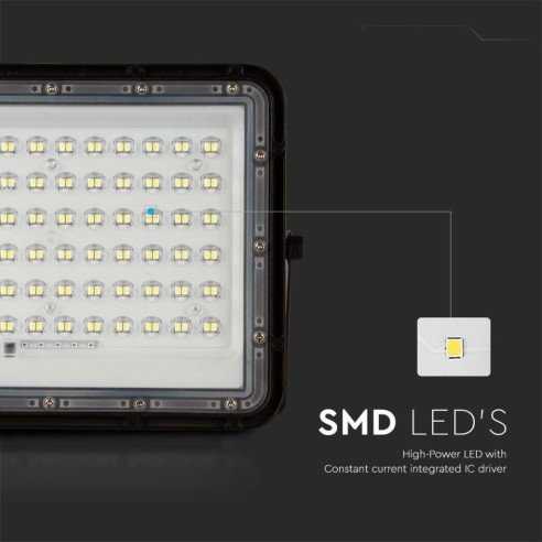 Faro LED 15W con pannello solare e...