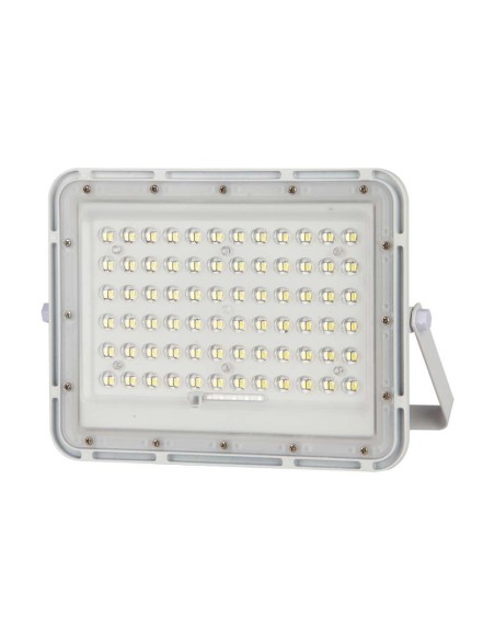 15W LED spotlight with solar panel and remote control, replaceable battery, 3-metre cable, white - V-TAC VT-120W