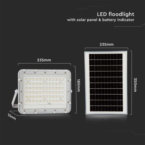 15W LED spotlight with solar panel...