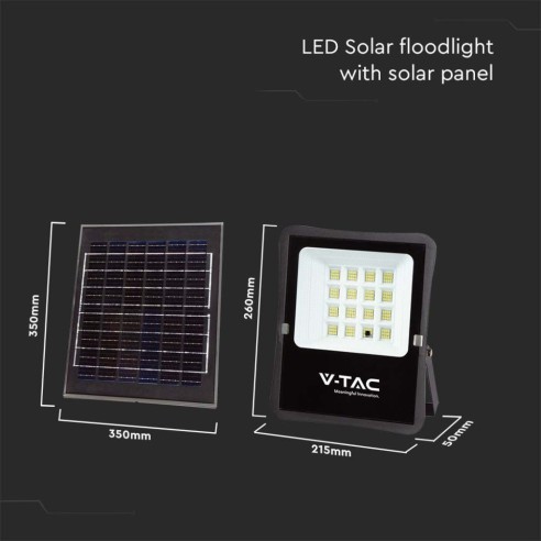 15W LED spotlight with solar panel...