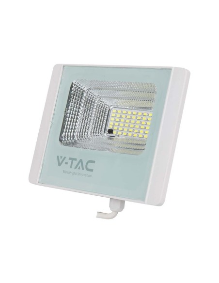 16W LED spotlight with solar panel and remote control, white - V-TAC VT-40W