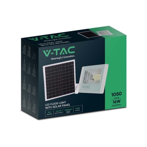 16W LED-Strahler mit Solarpanel und...