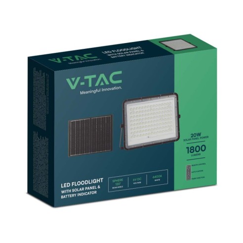 20W LED spotlight with solar panel...