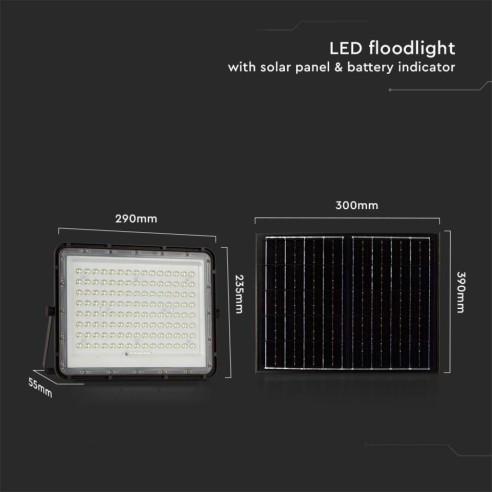20W LED spotlight with solar panel...