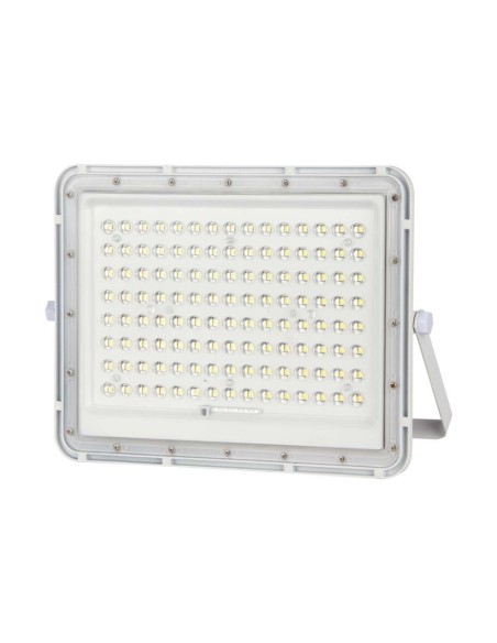 Foco LED de 20W con panel solar y mando a distancia, batería reemplazable, cable de 3 metros, blanco - V-TAC VT-180W