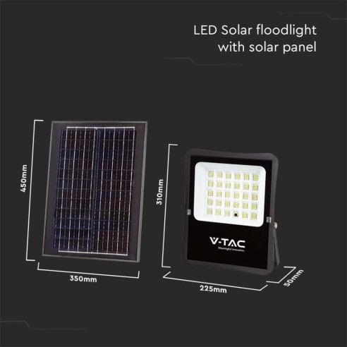 20W LED spotlight with solar panel...