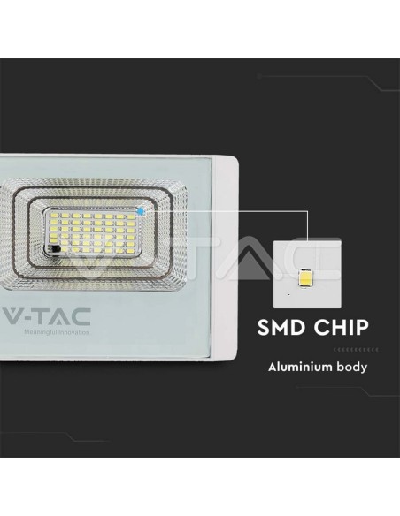 20W LED-spot met zonnepaneel en afstandsbediening, wit - V-TAC VT-40W