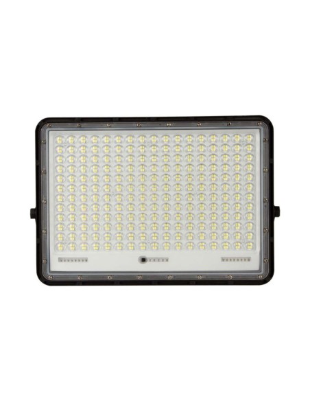 30W LED spotlight with solar panel and remote control, replaceable battery, 3 metre cable, black - V-TAC VT-240W