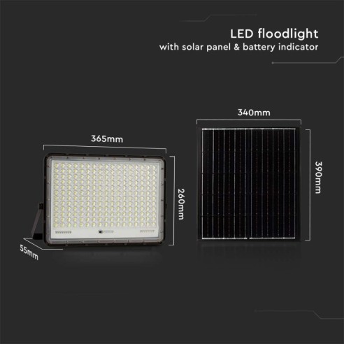 30W LED-spot met zonnepaneel en...