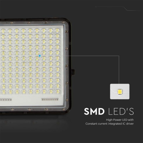Foco LED de 30W con panel solar y...