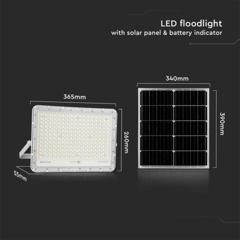 30W LED-spot met zonnepaneel en...