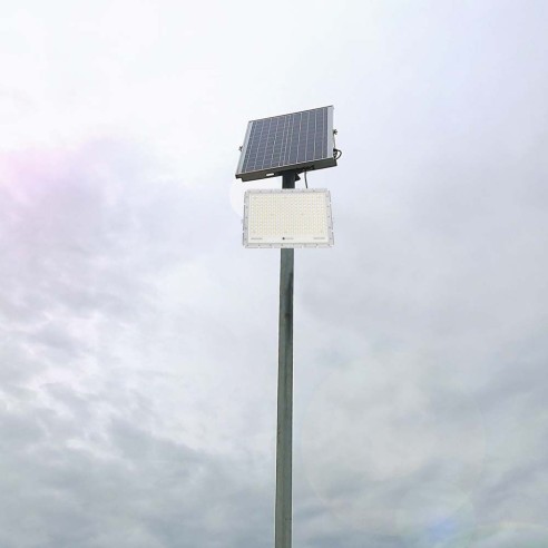 30W LED spotlight with solar panel...