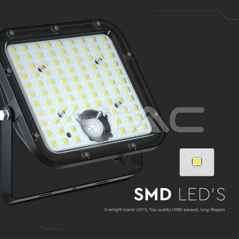 Faro LED 30W con pannello solare e...
