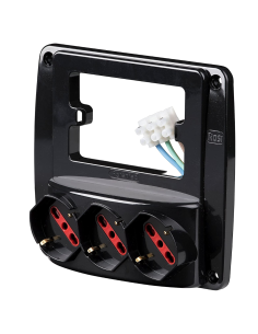 Wall socket outlet with 3...