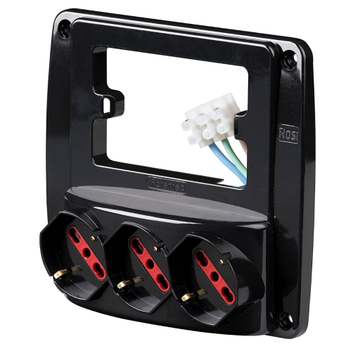 Wandcontactdoos met 3 schuko's...