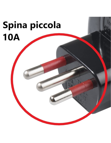 Drievoudige adapter van 10A-stekker naar 3 10A/16A-contactdozen, zwart, serie Emilia Prime - Rosi RS78042T