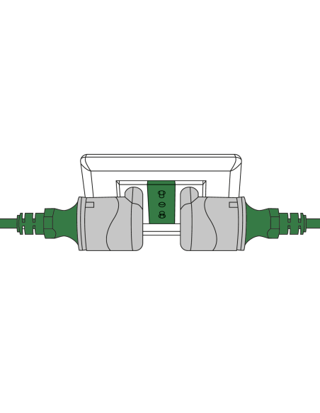 Adaptateur 90° de la fiche 16A à la prise 16A schuko, noir, série Unika - Rosi RS78030