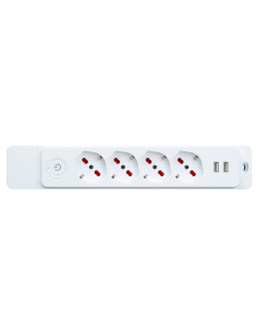 Power strip with 4 schuko...
